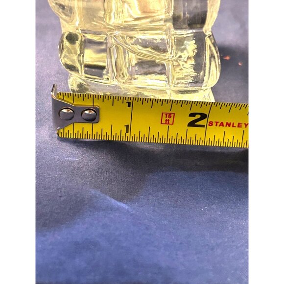 Vintage Pressed Crystal Votive Candle Holders Set of 2 Heavy Scalloped Clear - Picture 5 of 8